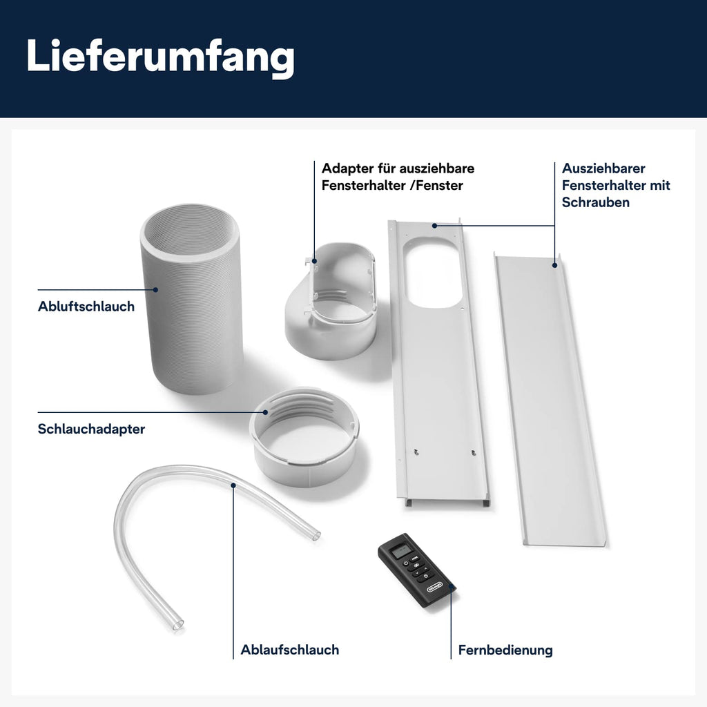 De'Longhi Pinguino - 3-in-1 Mobiles Klimagerät, für Räume bis 27 m²