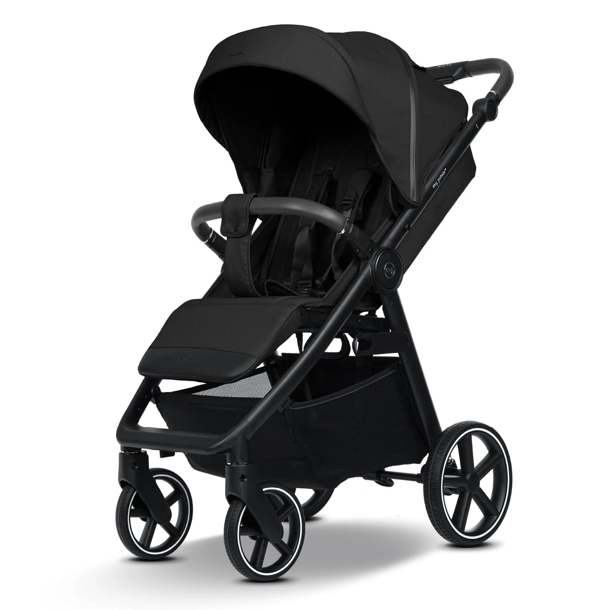 my junior® PLIA² | großer Komfortbuggy mit Luftkammerreifen, Einhand-Faltmechanismus, einstellbare Federung, XXL-Einkaufskorb & -Verdeck, Belüftung, inkl. Getränkehalter + Tragegurt (Desert Bloom)