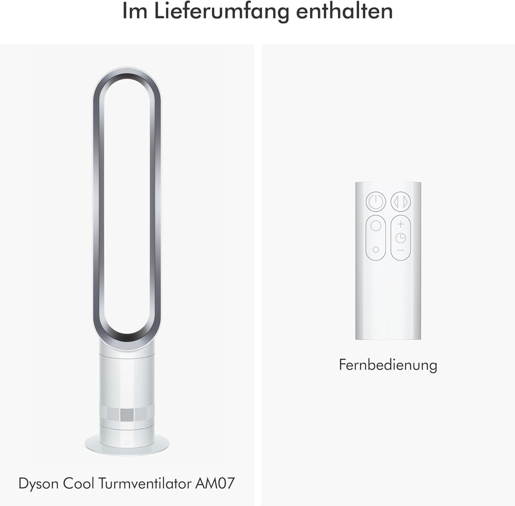 Dyson Cool AM07 Turmventilator – Leistungsstarke Air Multiplier Kühlung für Große Räume