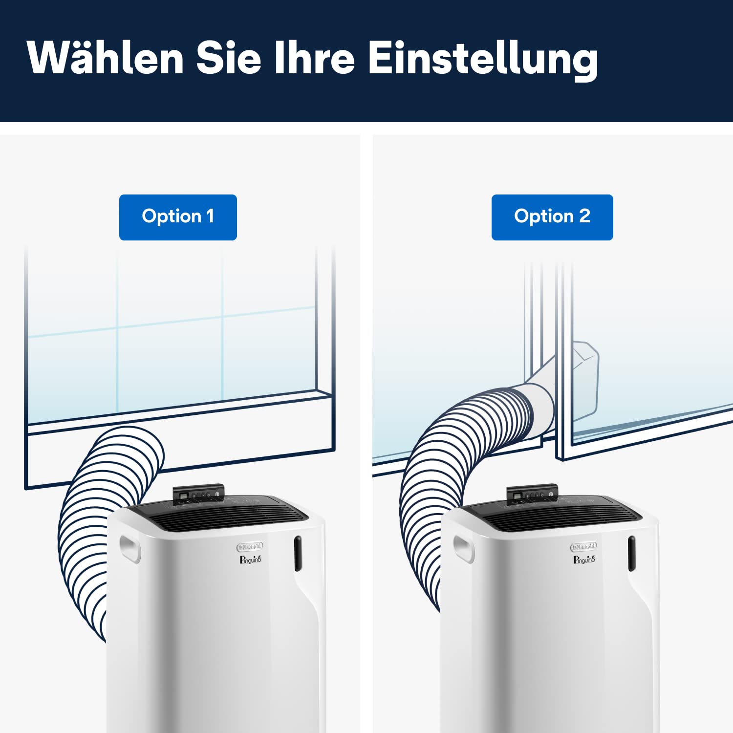 De'Longhi Pinguino - 3-in-1 Mobiles Klimagerät, für Räume bis 27 m²