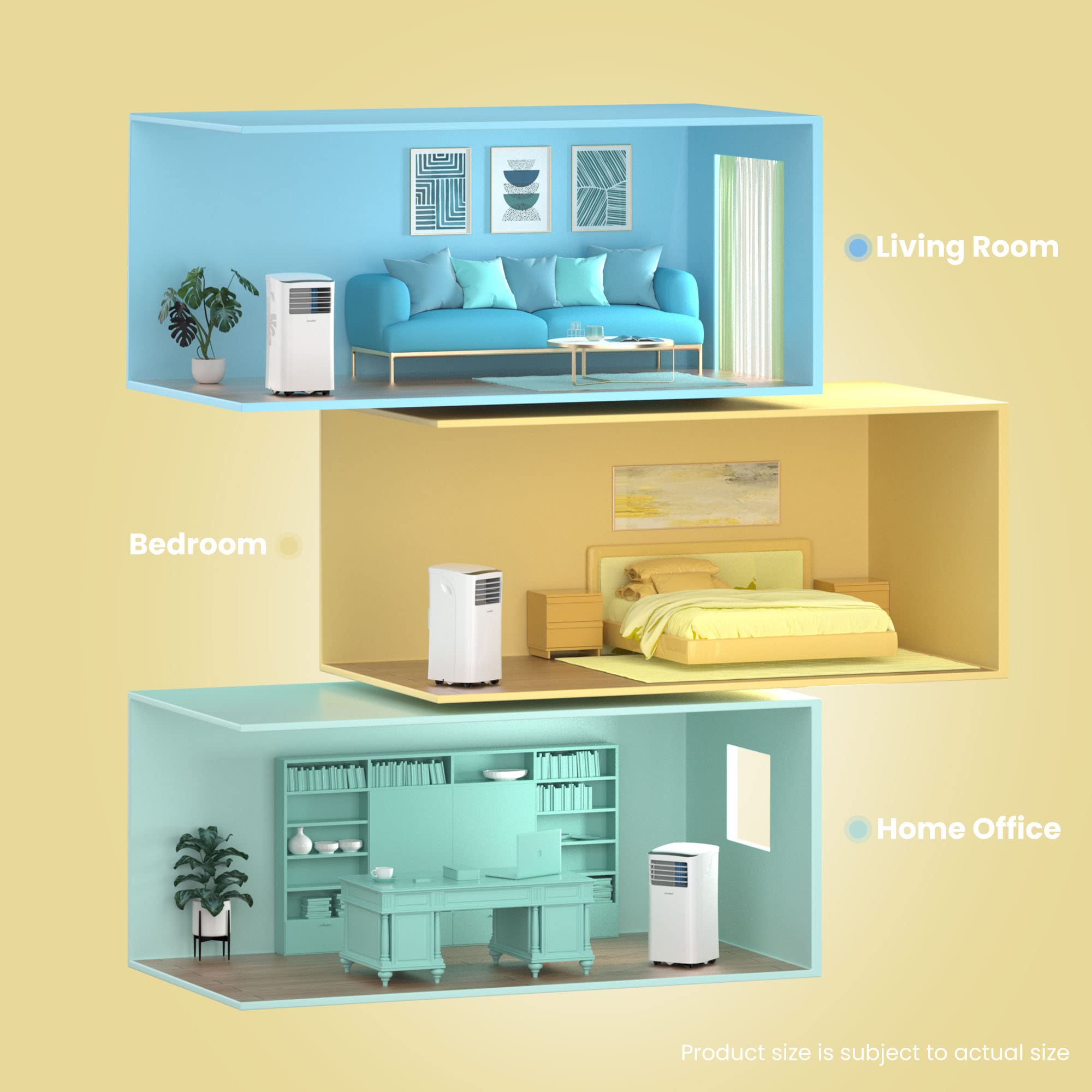 Comfee Mobiles Klimagerät Breezy Cool Pro 2.6,9000 BTU 2,6kW