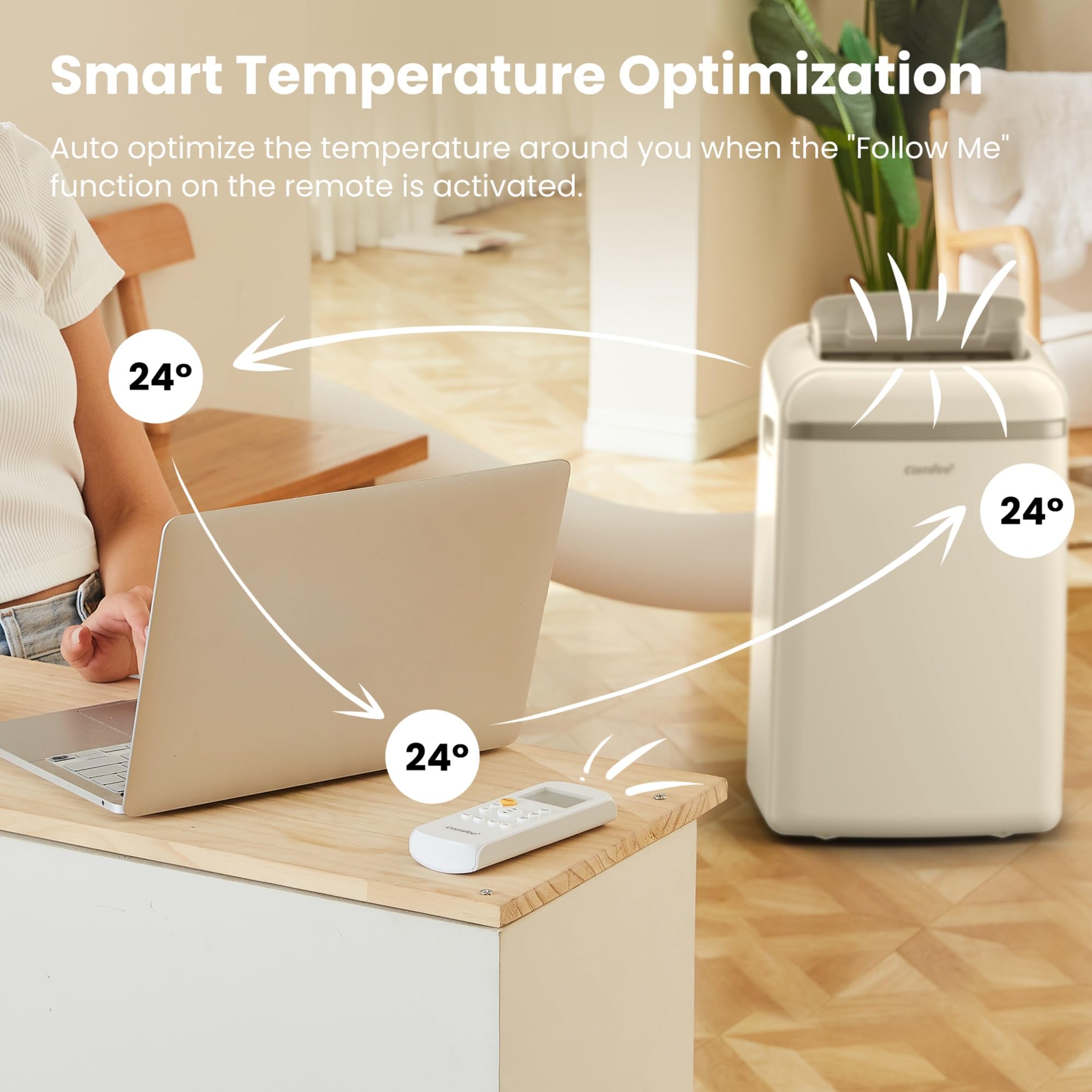Comfee Mobiles Klimagerät Breezy Cool Pro 2.6,9000 BTU 2,6kW