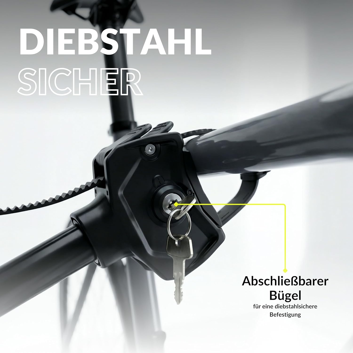 Owen E-Bike Fahrradträger Anhängerkupplung | 60kg Last | Abklappbar & Faltbar | Für 2 Fahrräder bis 70mm Reifenbreite | 1350mm Radstand | Gummierte Halter | Abschließbar