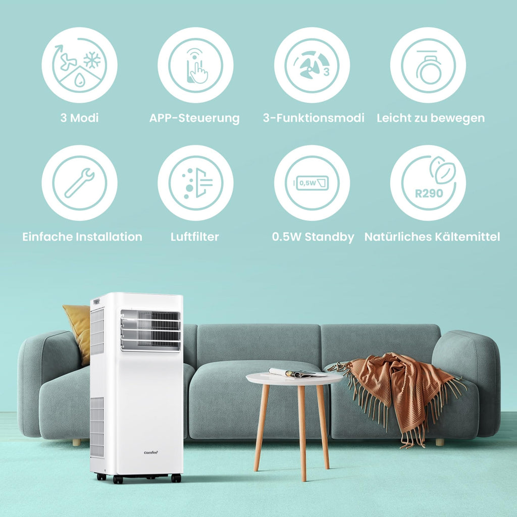 Comfee Mobiles Klimagerät Breezy Cool Pro 2.6,9000 BTU 2,6kW