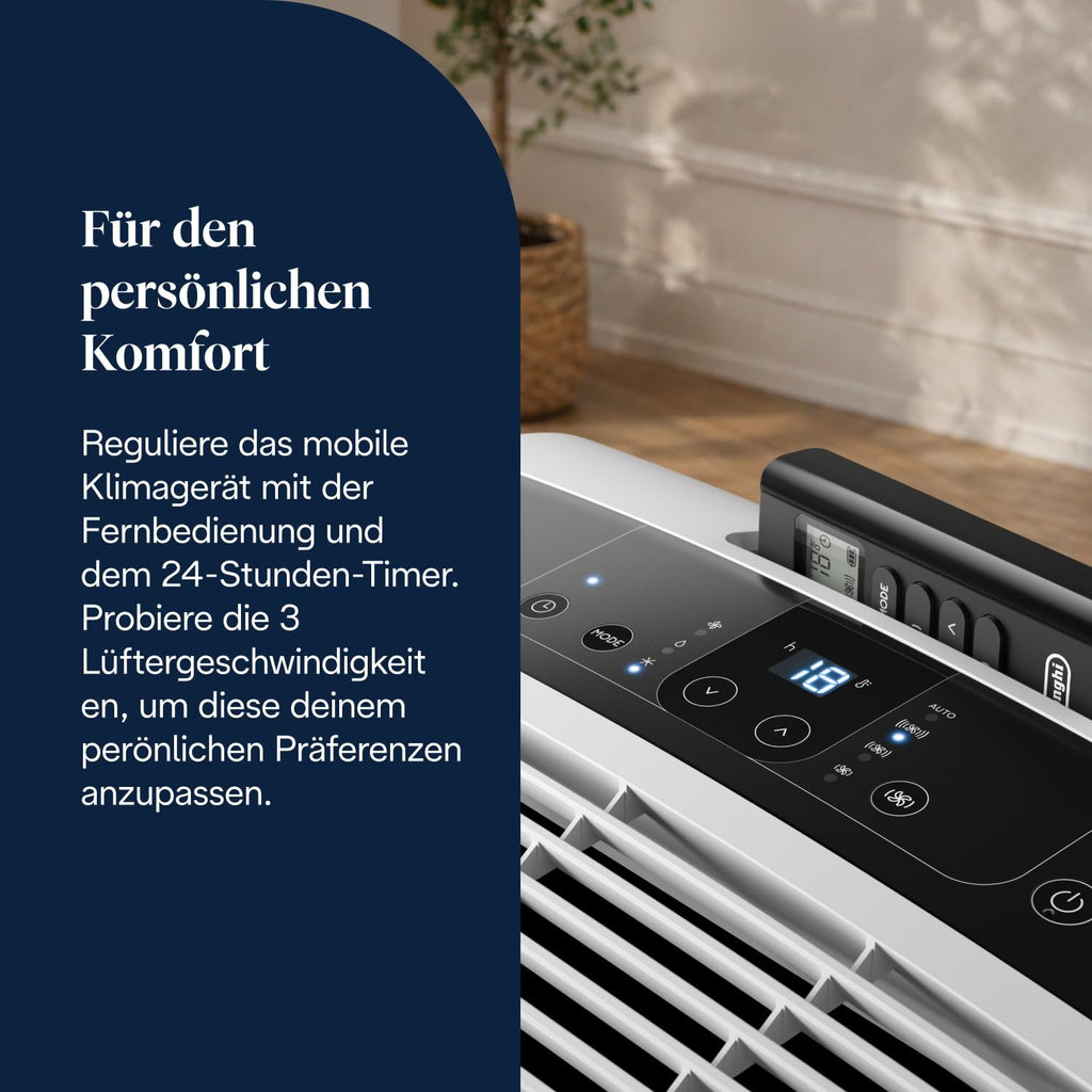 De'Longhi Pinguino - 3-in-1 Mobiles Klimagerät, für Räume bis 27 m²