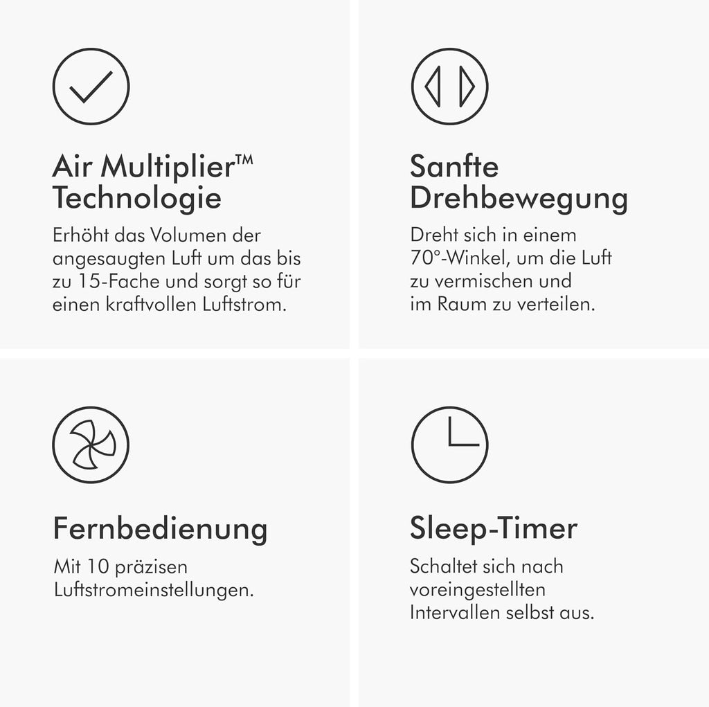 Dyson Cool AM07 Turmventilator – Leistungsstarke Air Multiplier Kühlung für Große Räume