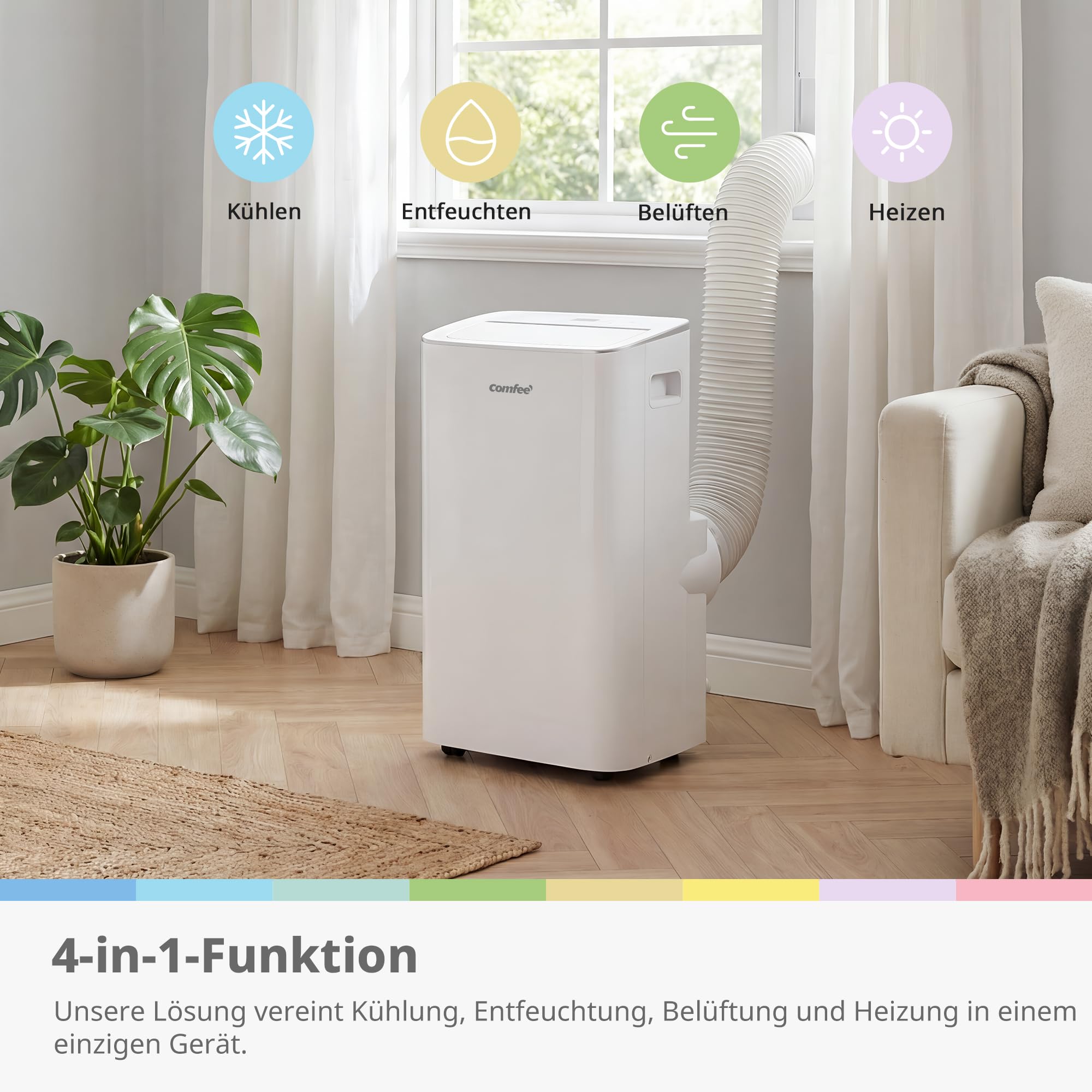 Comfee Mobiles Klimagerät Breezy Cool Pro 2.6,9000 BTU 2,6kW