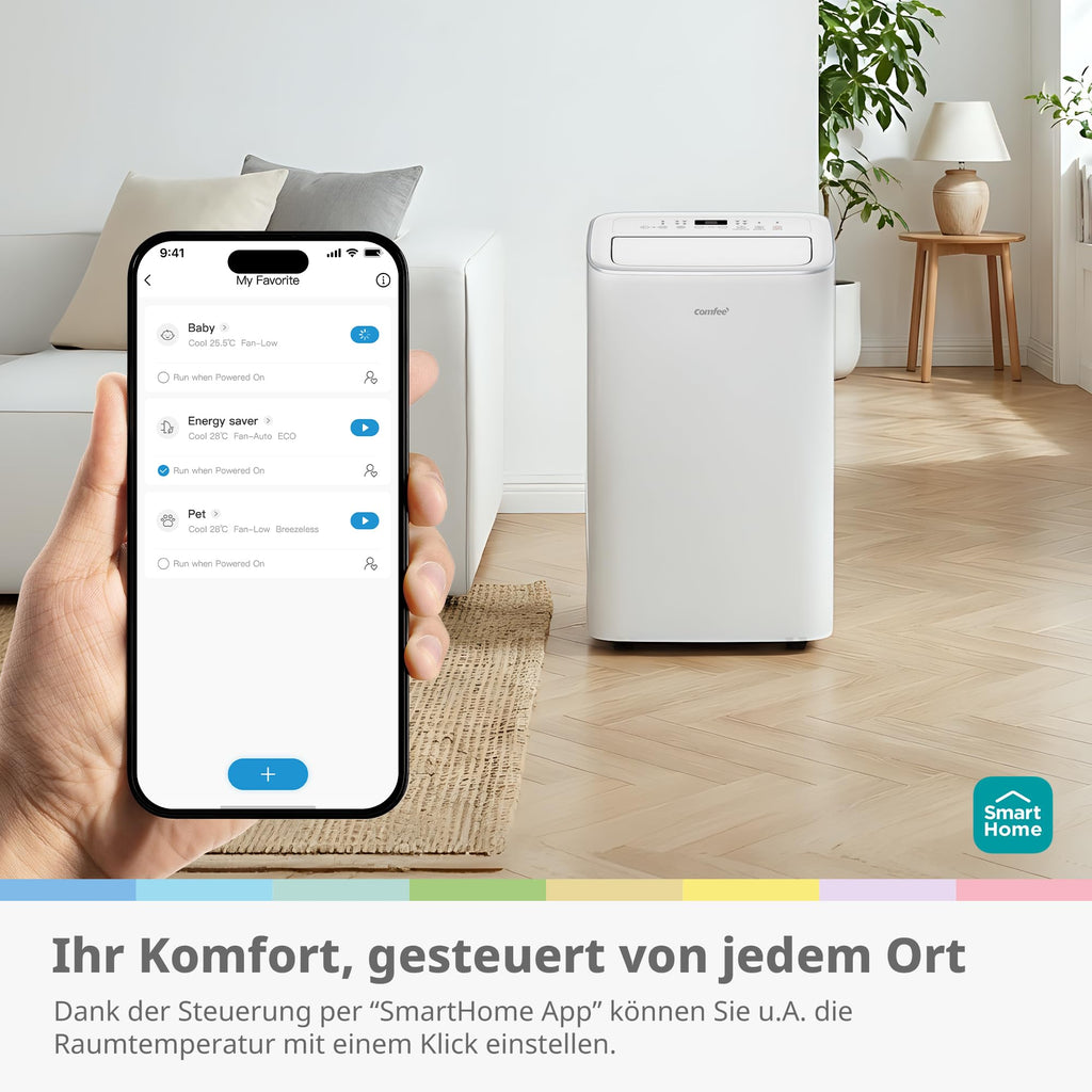 Comfee Mobiles Klimagerät Breezy Cool Pro 2.6,9000 BTU 2,6kW