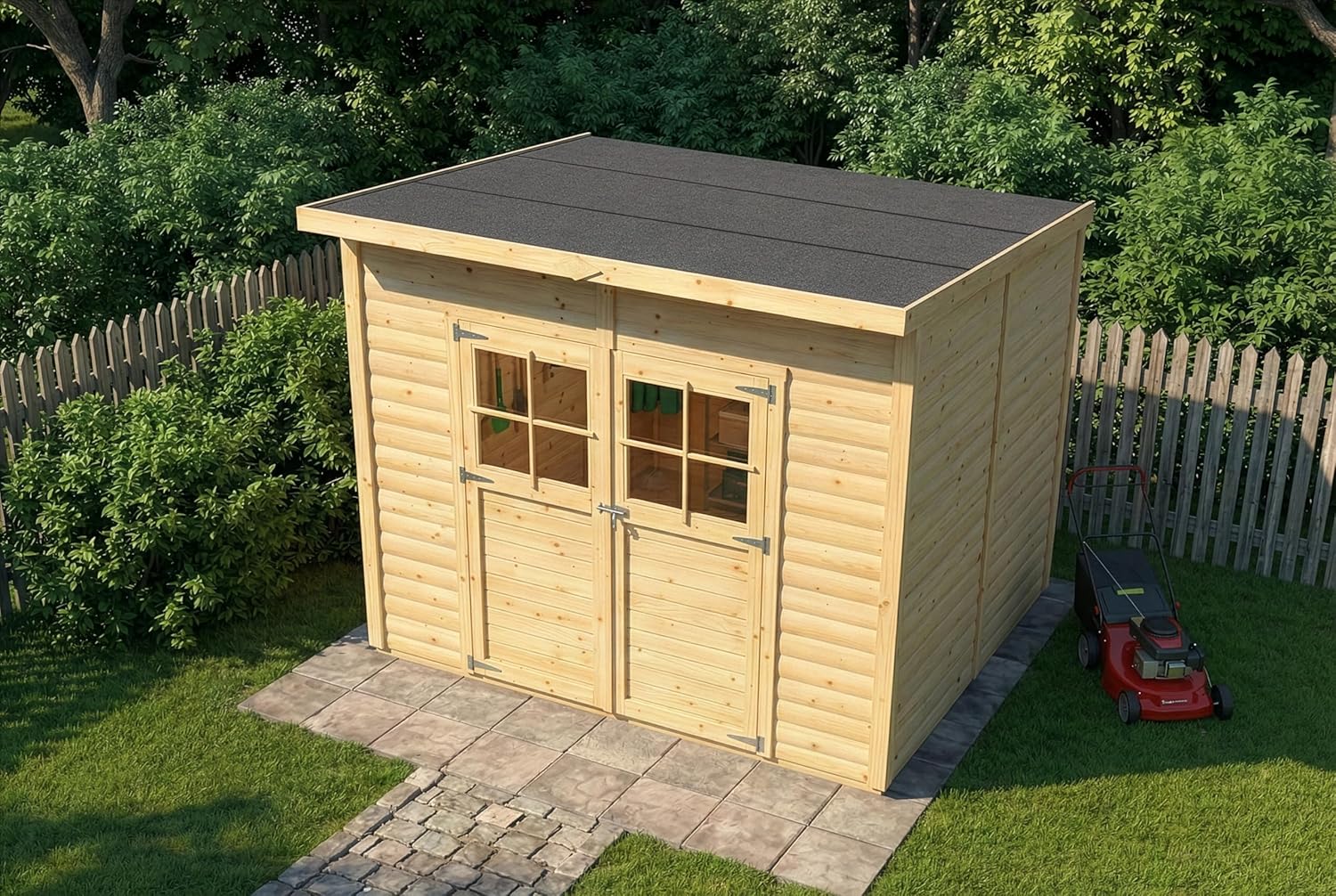 Alpholz Alster Tool Shed 251 x 254 cm with 19 mm Wall Thickness Including Floor