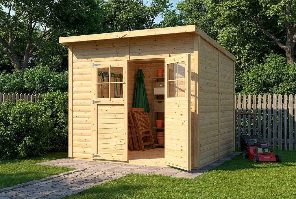 Alpholz Alster Tool Shed 251 x 254 cm with 19 mm Wall Thickness Including Floor